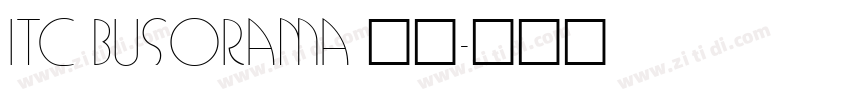 ITC Busorama 粗体字体转换